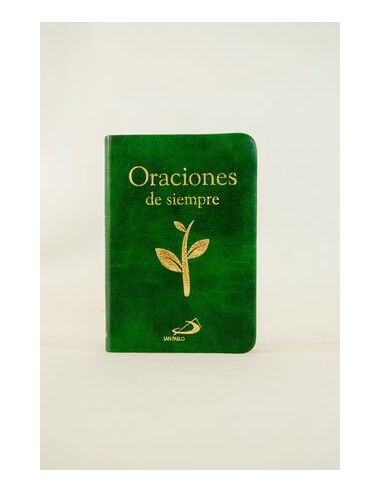 Oraciones de siempre-cubierta símil piel verde con estampación oro
