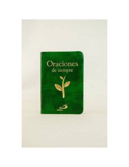 Oraciones de siempre-cubierta símil piel verde con estampación oro