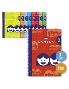 Bloc espiral lamela folio cuadrovia 2.5 mm tapa basica 80 hojas