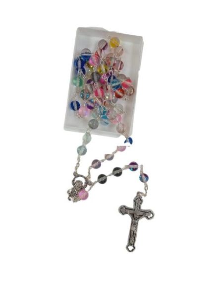 Rosario Esfera Cristal Incrustado Multicolor 5Mm C/Caja
