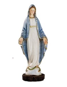 Milagrosa 20Cm Resina Marmol todo blanca