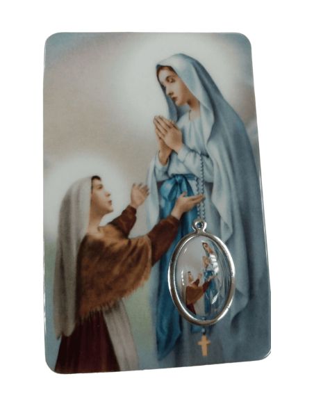 Estampa Medalla 85X55Mm Pvc-Resina  Lourdes