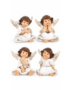 Angel Sentado 4,3Cm 4 Surt. Resina