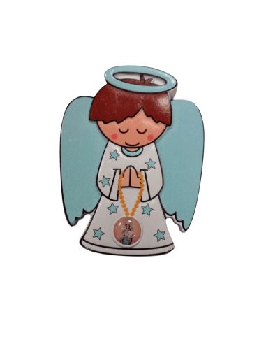 Iman Resina Angel 70X55Mm Azul Auxiliadora