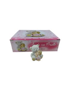 Osito Con Angel 5Cm Resina Color Rosa (12)