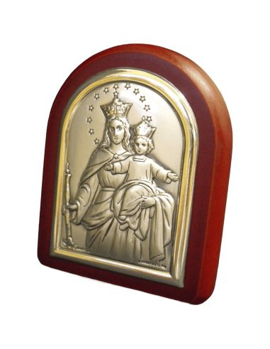 Repie Mª. Auxiliadora  Plata 7X5,5 Cm.