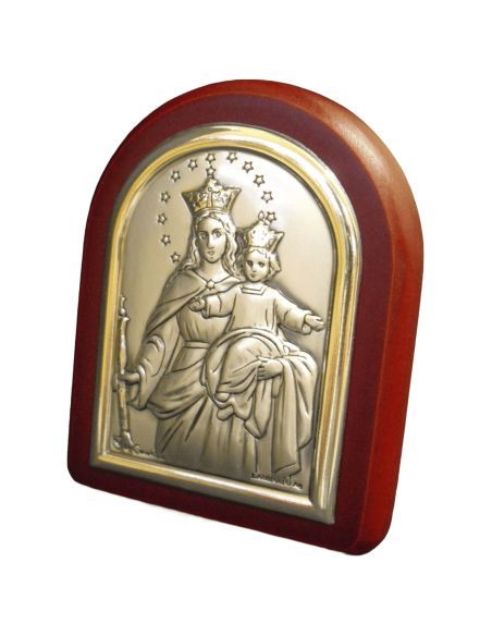 Repie Mª. Auxiliadora  Plata 7X5,5 Cm.