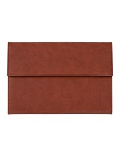 Carpeta Portadocumentos Q-Connect Artesania Piel Sintetica Doble Cierre Iman Color Cuero 260X235X35 Mm