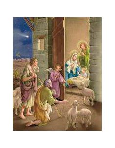 Lienzo 20X25 Adoracion Pastores