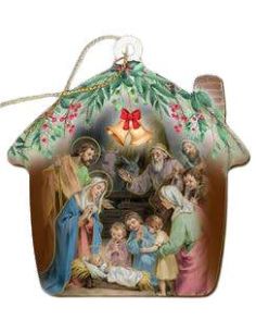Nacimiento Colgante 8,5X9Cm Madera Cabaña Nº3