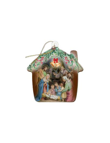 Nacimiento Colgante 8,5X9Cm Madera Cabaña Nº3