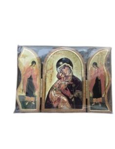 Triptico Madera Oro 6X9Cm Tenerezza Rublev
