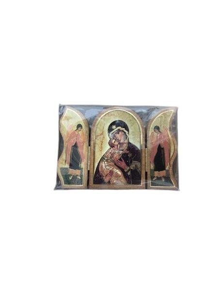 Triptico Madera Oro 6X9Cm Tenerezza Rublev