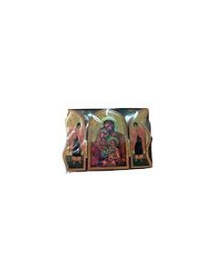 Triptico Madera Oro 6X9Cm Icono Sagrada Familia