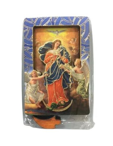 Repie Bidimen. Iman Madera  Oro 4X6Cm Virgen Desatanudos