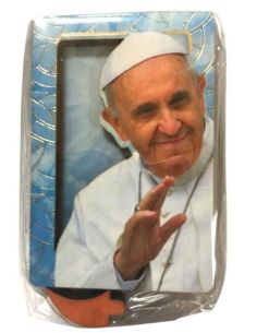 Repie Bidimen. Iman Madera Oro 4X6Cm Papa Francisco
