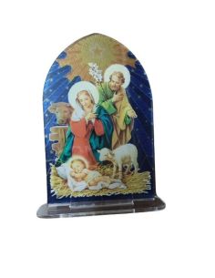 Repie Vidriera 8,5X13,5Cm Nacimiento Cordero Nº1001