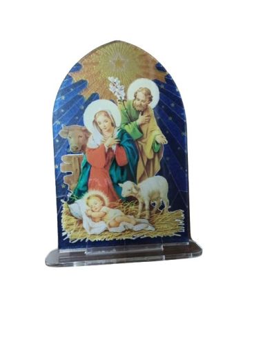 Repie Vidriera 8,5X13,5Cm Nacimiento Cordero Nº1001