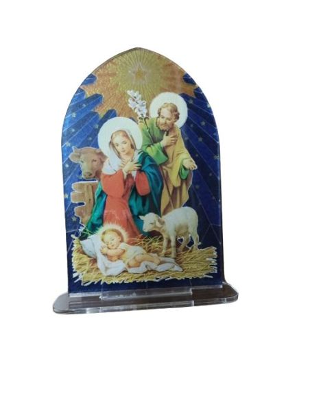 Repie Vidriera 8,5X13,5Cm Nacimiento Cordero Nº1001