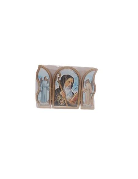 Triptico Madera Oro 6X9Cm San Benito 572-185