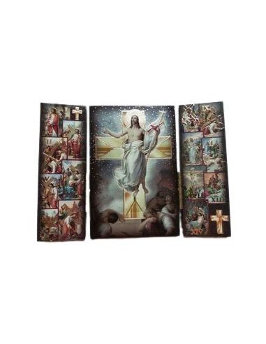 Triptico Madera 6X9Cm Via Crucis