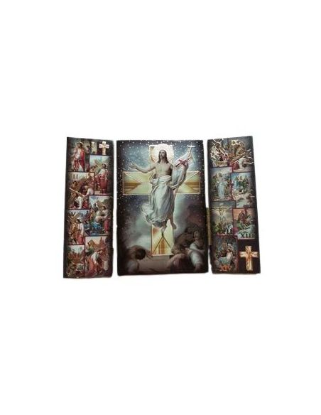 Triptico Madera 6X9Cm Via Crucis