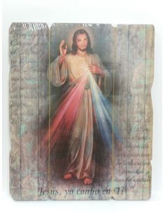 Tabla Vintage 23X19Cm Jesus Misericordioso (12)