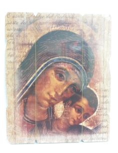 Tabla Vintage 23X19Cm Virgen Del Camino (12)