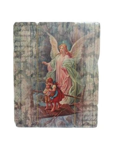 Tabla Vintage 23X19Cm Angel De La Guarda Puente (12)