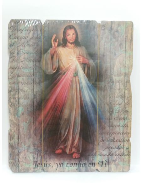 Tabla Vintage 35,5X28,5Cm Jesus Misericordioso (6)
