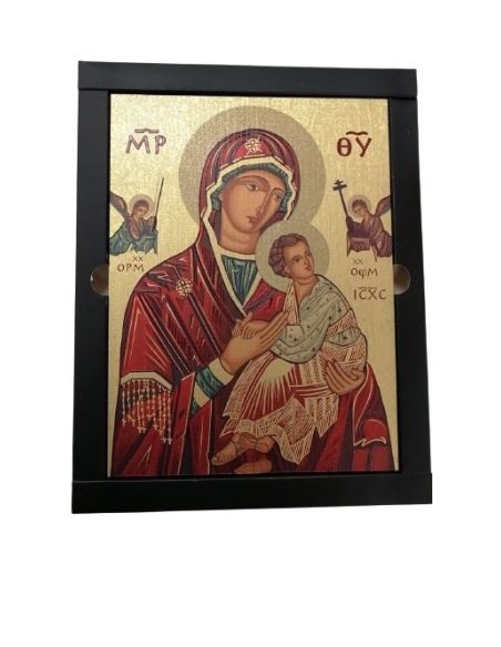 Tabla Madera Oro 18,5X25Cm Perpetuo Socorro