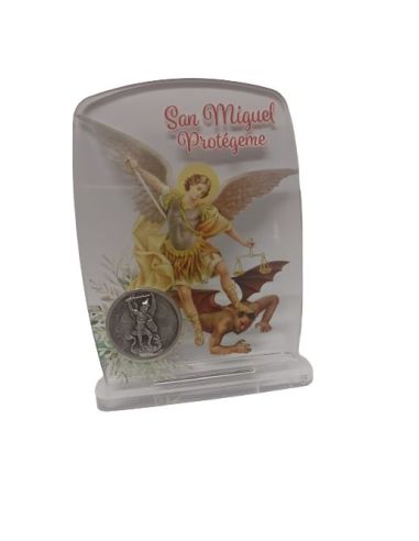 Repie Medalla Metal Metracrilato 8,5X11,5Cm San Miguel