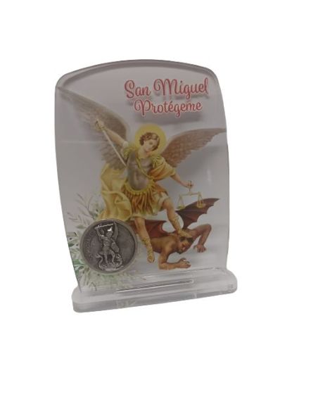 Repie Medalla Metal Metracrilato 8,5X11,5Cm San Miguel
