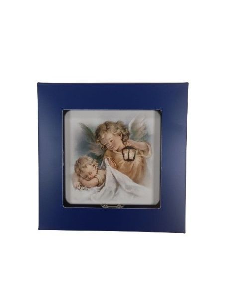 Repie Madera Relieve 10X10 C/Caja Angel Con Farol