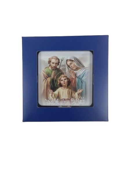 Repie Madera Relieve 10X10 C/Caja Sagrada Familia