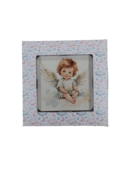 Repie Madera Relieve 10X10 C/Caja Angel Nube