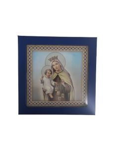 Azulejo En Relieve 20X20Cm Con Caja Virgen Del Carmen