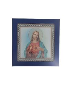 Azulejo En Relieve 20X20Cm Con Caja Sagrado Corazon De Jesus