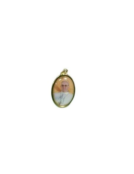 Medalla  Dorada   Papa Francisco+S.Francisco