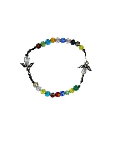 Brazalete Cristal Colores Dos Med. Angeles