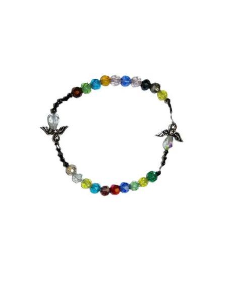 Brazalete Cristal Colores Dos Med. Angeles