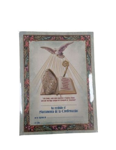 Diploma Pergamino 24X18Cm Confirmacion 171-94