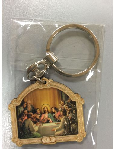 Llavero Madera Oro 7X9X0,5Cm Santa Cena|Libreriasalesiana