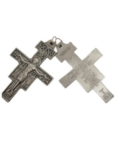 Cruz Metal Doble Cara San Damian 42Mm C/ Anilla