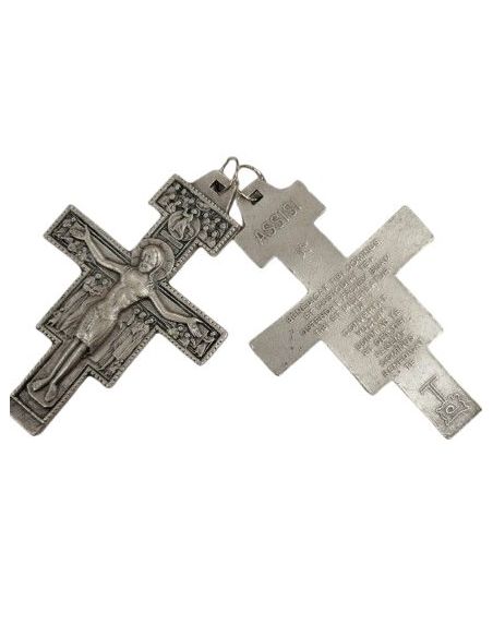 Cruz Metal Doble Cara San Damian 42Mm C/ Anilla