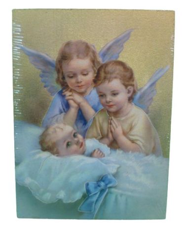 Tabla 8X10,5 Cm Angeles Con Niño