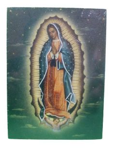 Tabla 8X10,5 Cm Guadalupe Fondo Azul