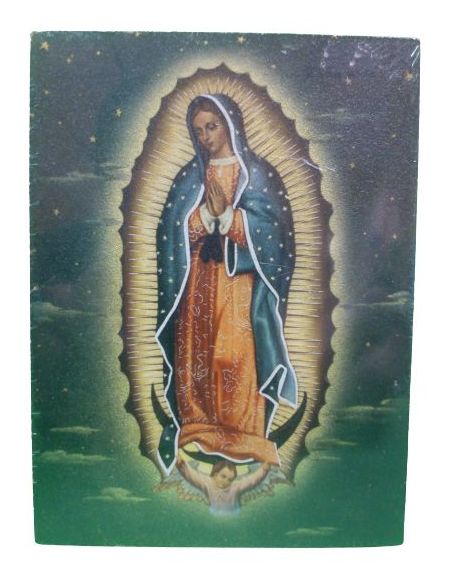 Tabla 8X10,5 Cm Guadalupe Fondo Azul