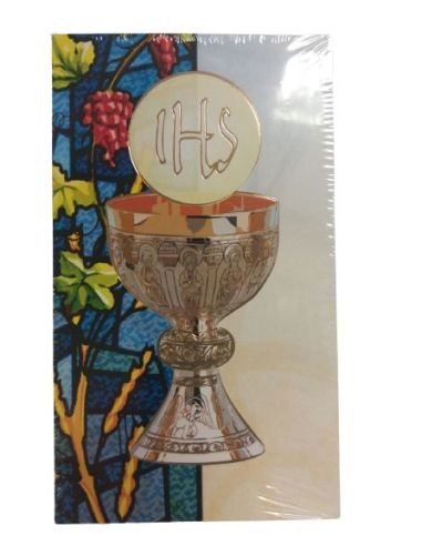 Estampa Comunion Caliz Vidriera 12X7Cm 231-I,C,52