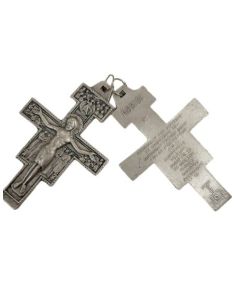 Cruz Metal Doble Cara San Damian 85Mm C/ Anilla